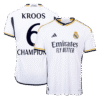 Real Madrid CHAMPIONS KROOS #6 Home Custom Player Version Soccer Jersey 2023/24