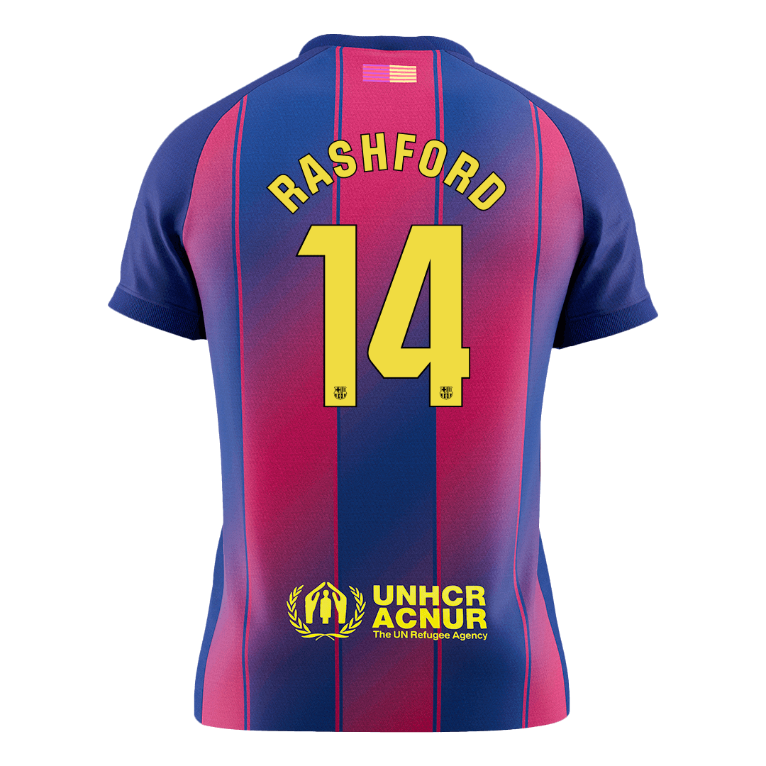RASHFORD #14 Barcelona Soccer Jersey Home Custom Shirt 2025/26 - Image 2