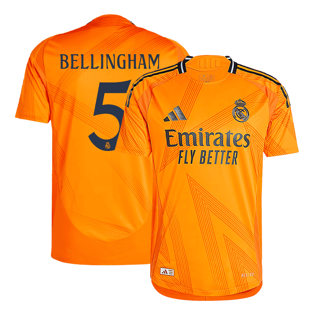 Real Madrid BELLINGHAM #5 Away Custom Player Version Soccer Jersey