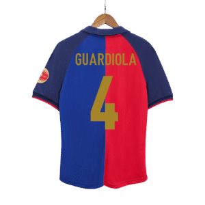 GUARDIOLA #4 Barcelona Retro Jersey Home Soccer Shirt 1999/00 100th Anniversary