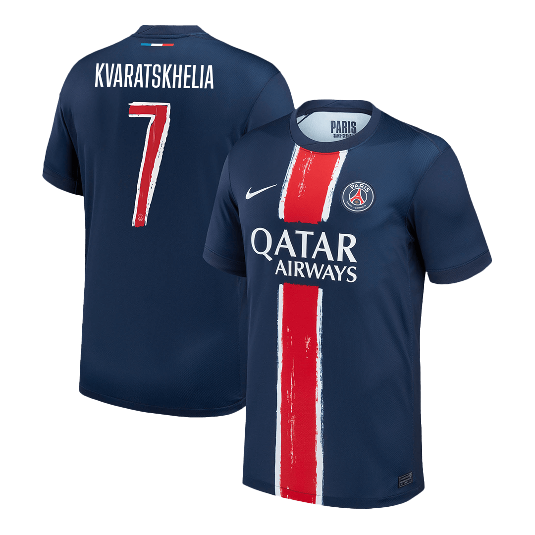 PSG KVARATSKHELIA #7 Soccer Jersey Home Custom Shirt - UCL