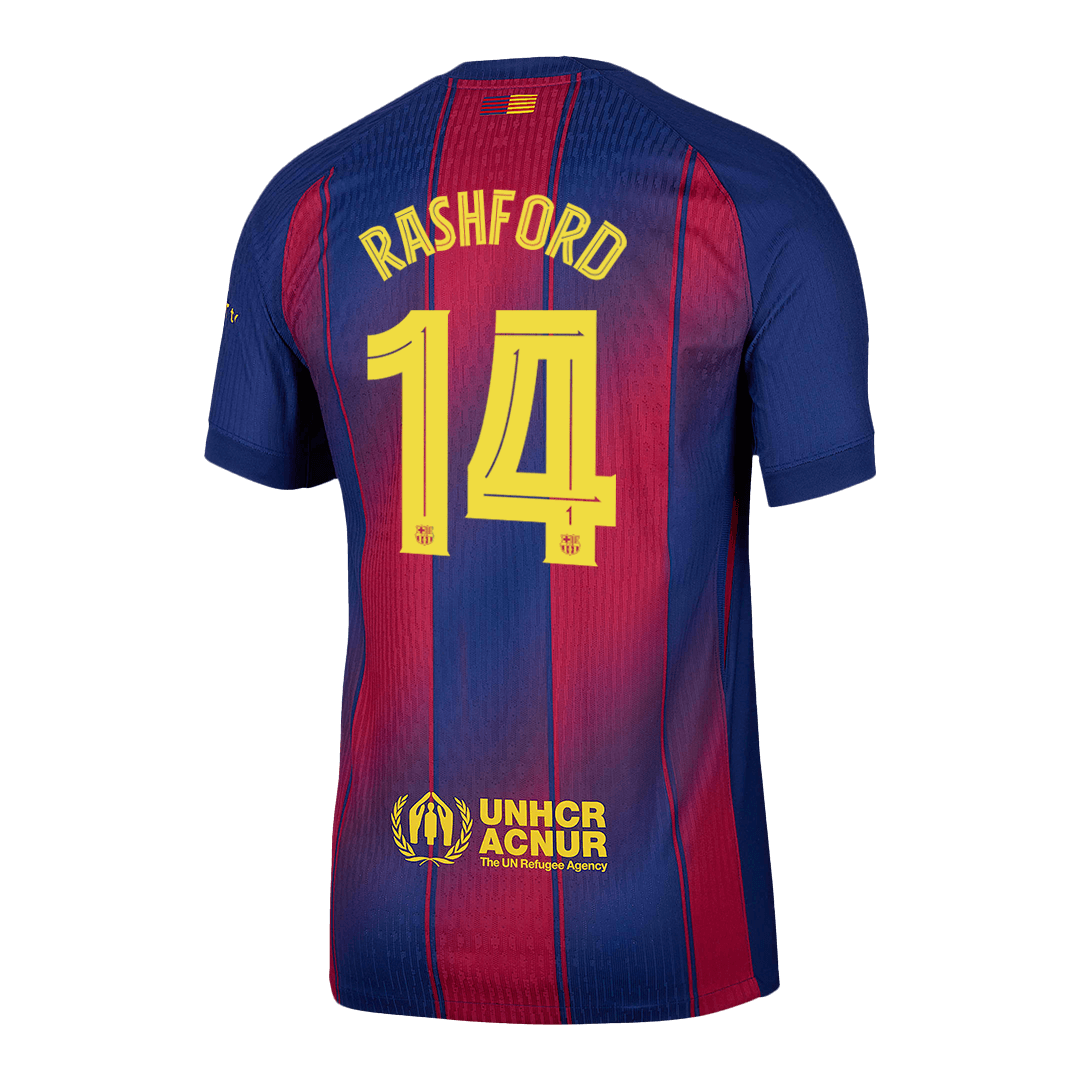 Barcelona RASHFORD #14 Home Custom Player Version Soccer Jersey 2025/26 - UCL - Image 3
