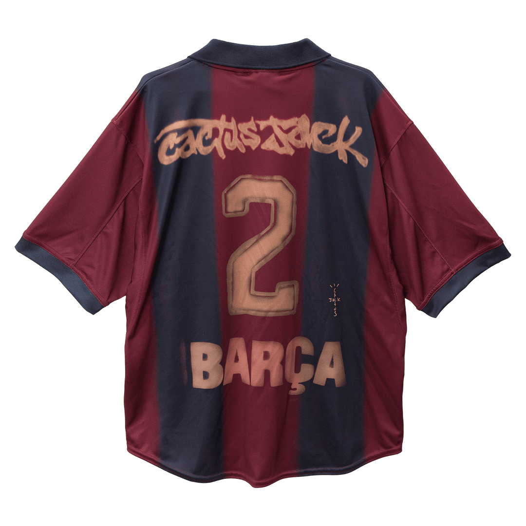 Barcelona X CJ Retro Jersey Home Soccer Shirt 2000/01 - Image 2