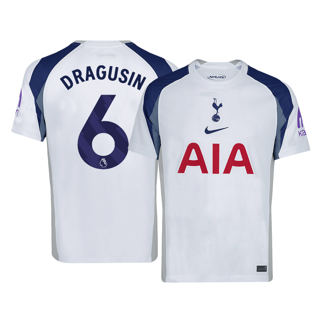 DRAGUSIN #6 Tottenham Hotspur Soccer Jersey Home Custom Shirt 2025/26