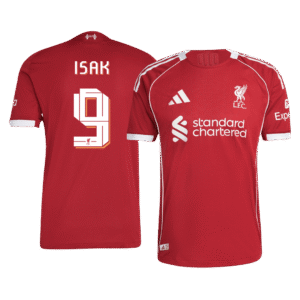 Liverpool ISAK #9 Custom Player Version Home Soccer Jersey 2025/26 - UCL