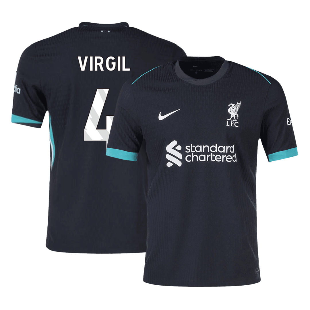 Liverpool VIRGIL #4 Custom Player Version Away Soccer Jersey