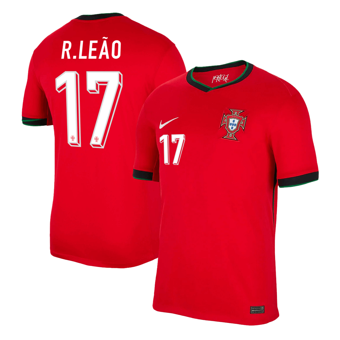 Portugal Jersey Custom R.LEÃO #17 Soccer Jersey Home