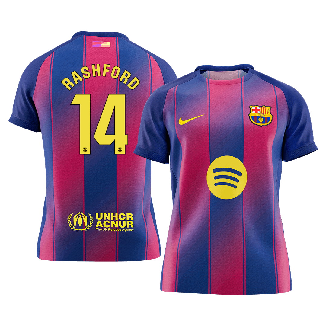 RASHFORD #14 Barcelona Soccer Jersey Home Custom Shirt 2025/26