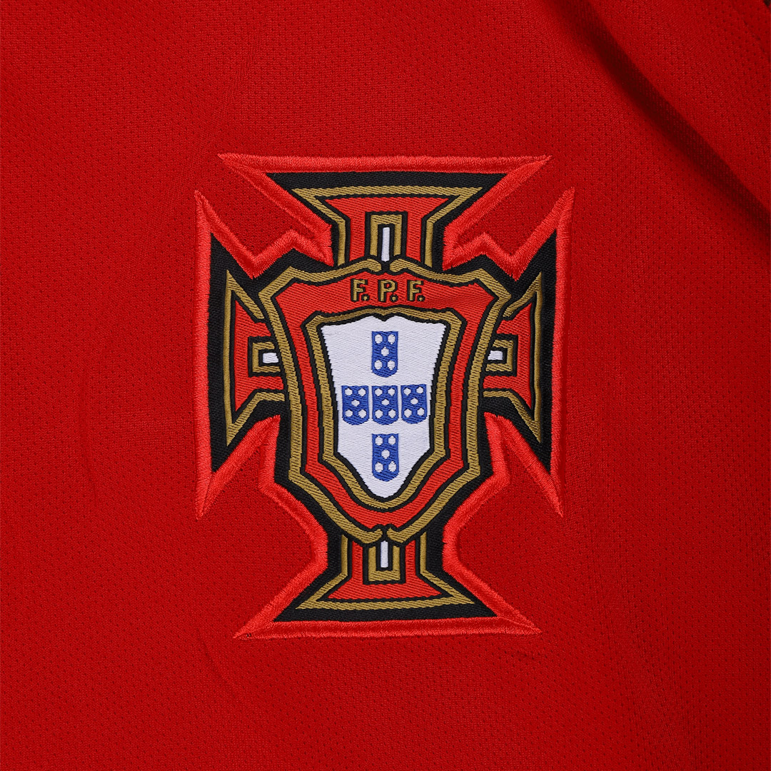 Portugal Retro Jersey Home Soccer Shirt 2016 - Image 6