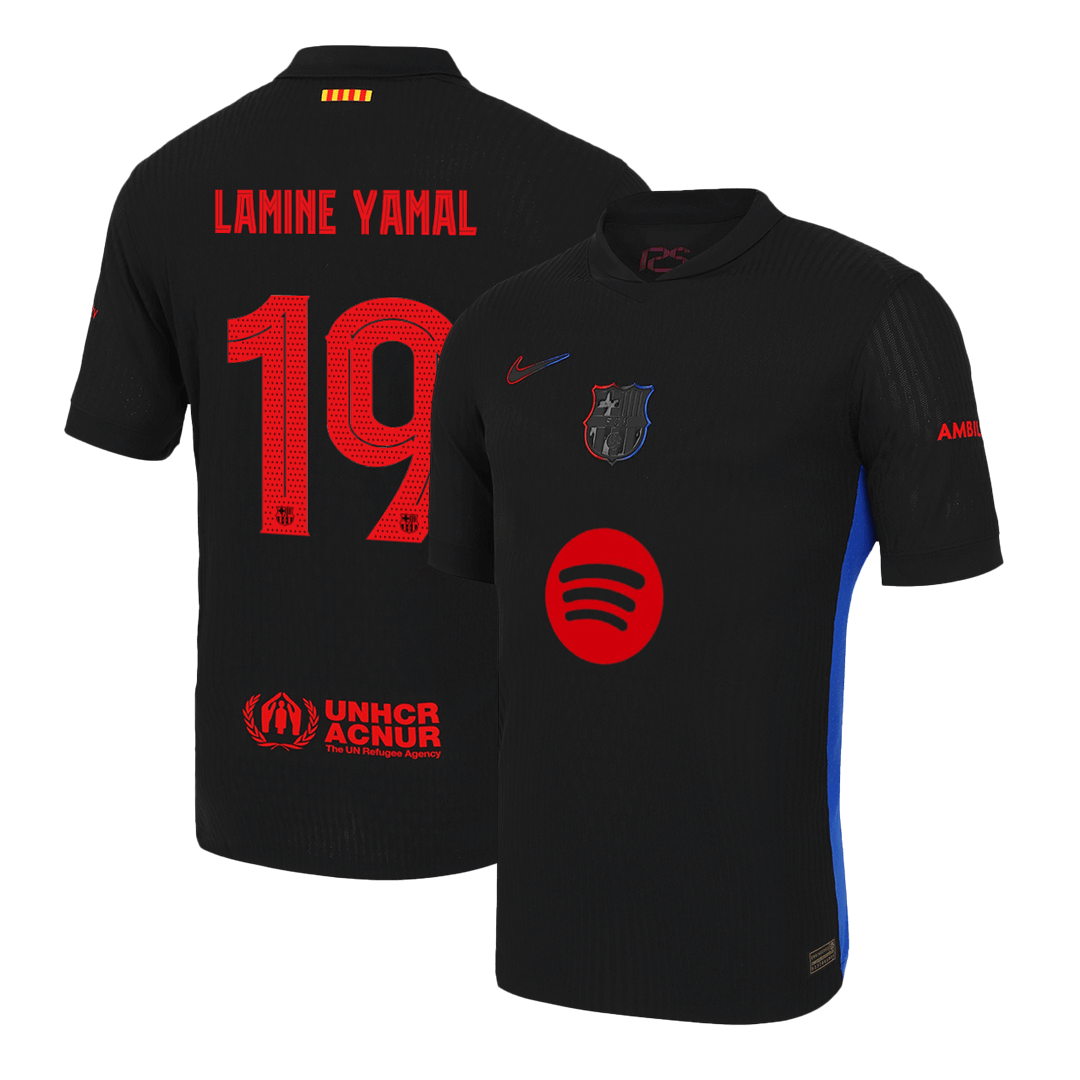 Barcelona LAMINE YAMAL #19 Away Custom Player Version Soccer Jersey