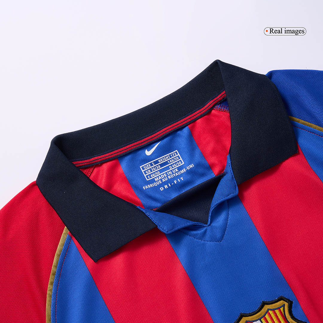 RIVALDO #10 Barcelona Retro Jersey Home Soccer Shirt 2001/02 - Image 6