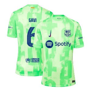 Barcelona Jersey Custom GAVI #6 Soccer Jersey Third Away - UCL