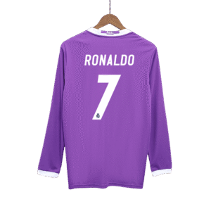 RONALDO #7 Real Madrid Retro Jersey Away Long Sleeve Soccer Shirt 2016/17