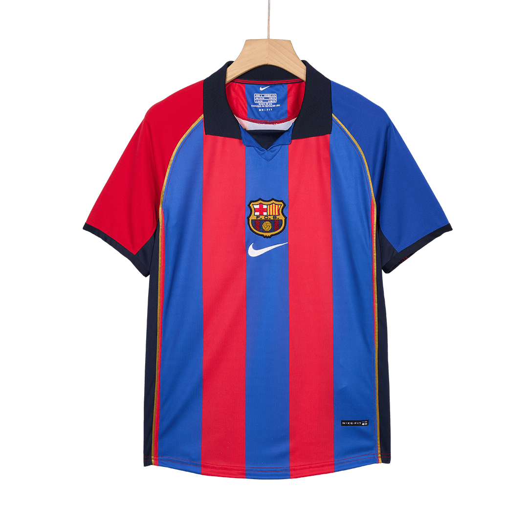 RIVALDO #10 Barcelona Retro Jersey Home Soccer Shirt 2001/02 - Image 4