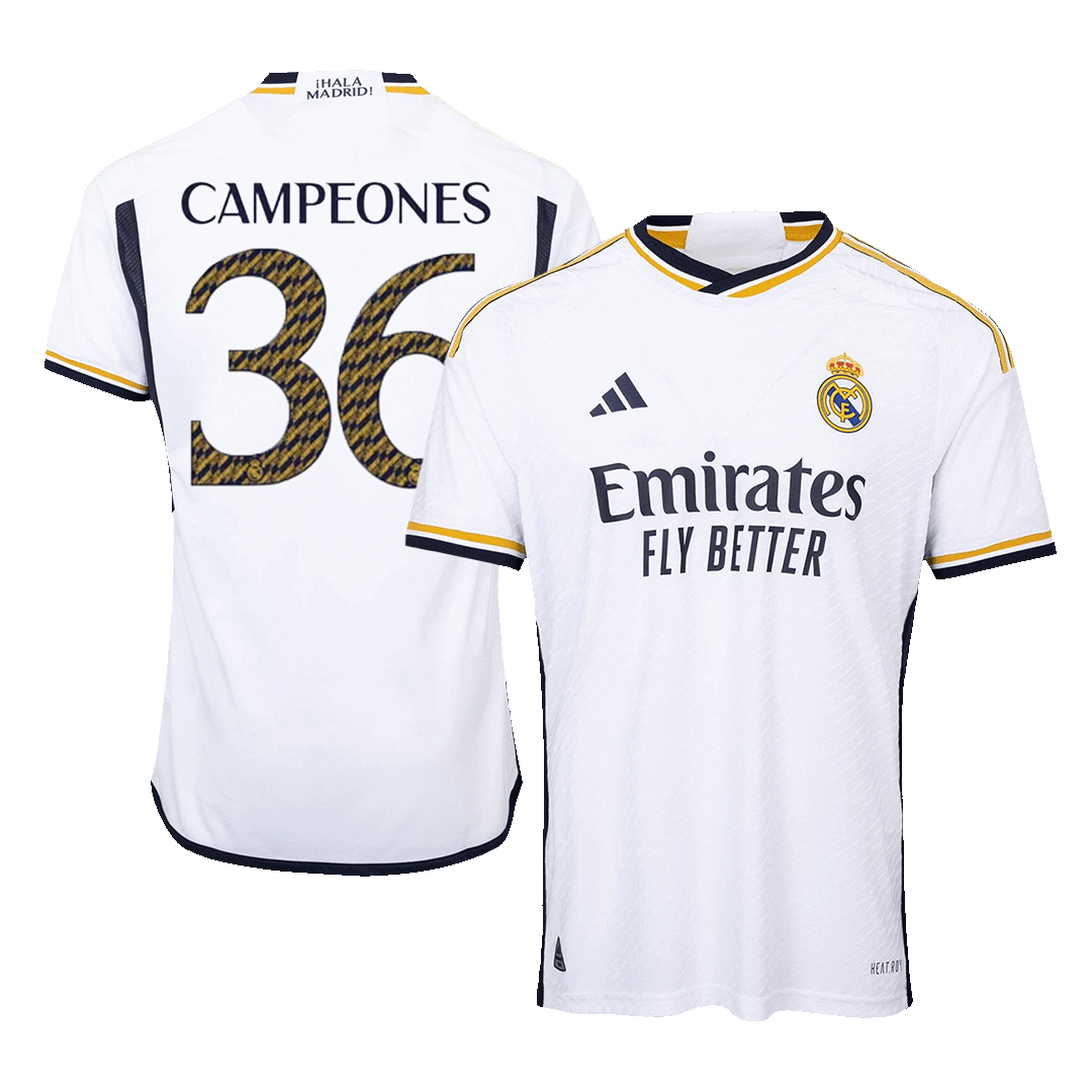 Real Madrid CAMPEONES #36 Home Custom Player Version Soccer Jersey 2023/24