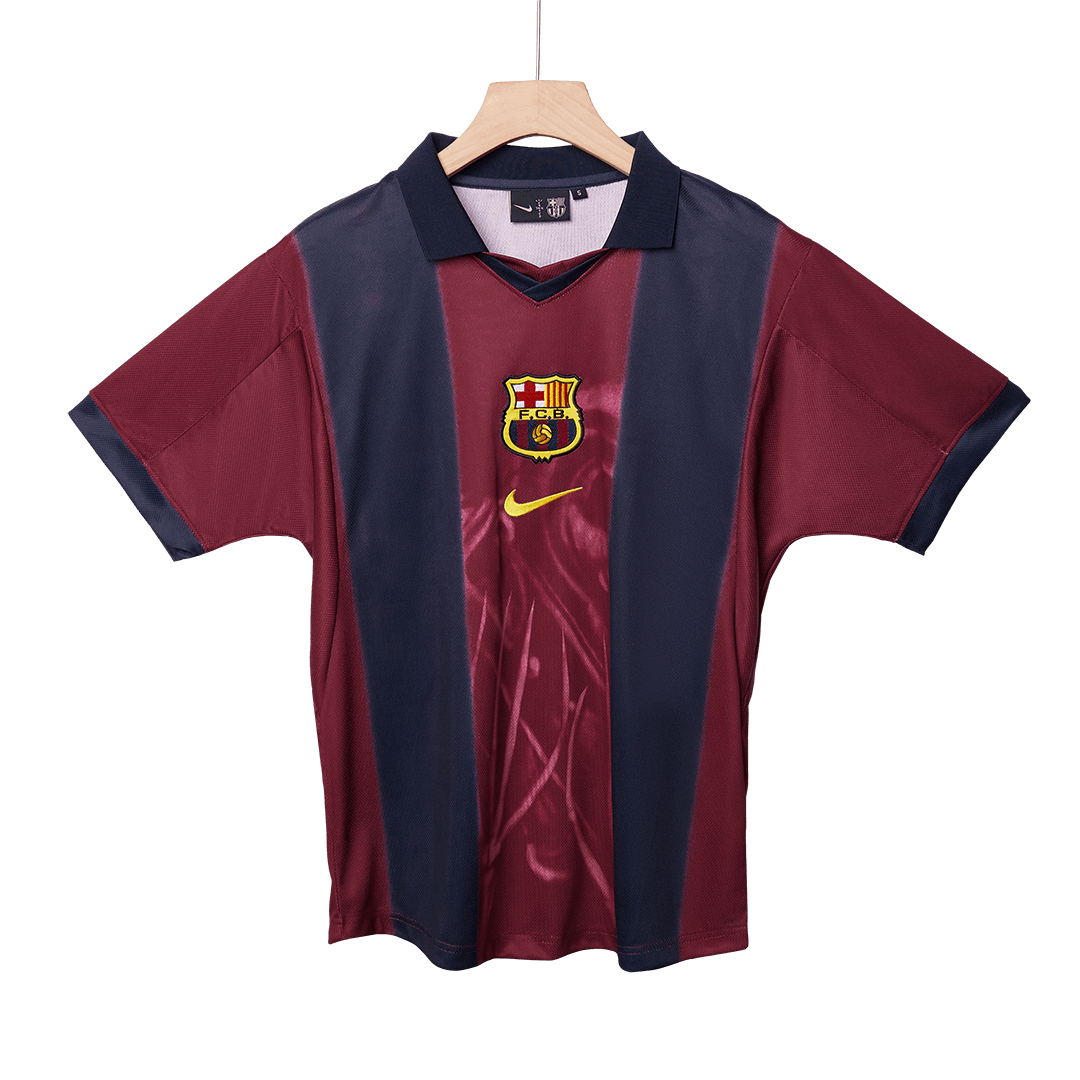 Barcelona X CJ Retro Jersey Home Soccer Shirt 2000/01 - Image 4