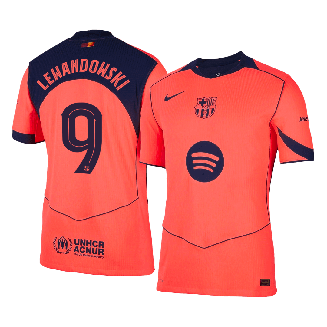 Barcelona LEWANDOWSKI #9 Third Away Custom Player Version Soccer Jersey 2025/26 - UCL