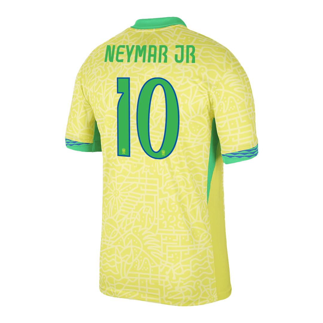 Brazil Jersey Custom NEYMAR JR #10 Soccer Jersey Home - Image 3
