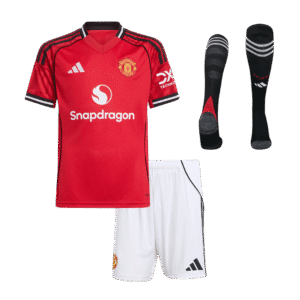 Kids Manchester United Custom Home Full Soccer Kits2025/26