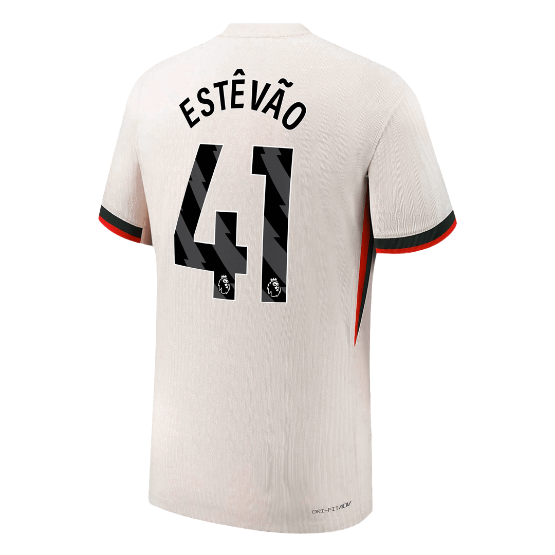 Chelsea ESTÊVÃO #41 Away Custom Player Version Soccer Jersey 2025/26 - Image 3