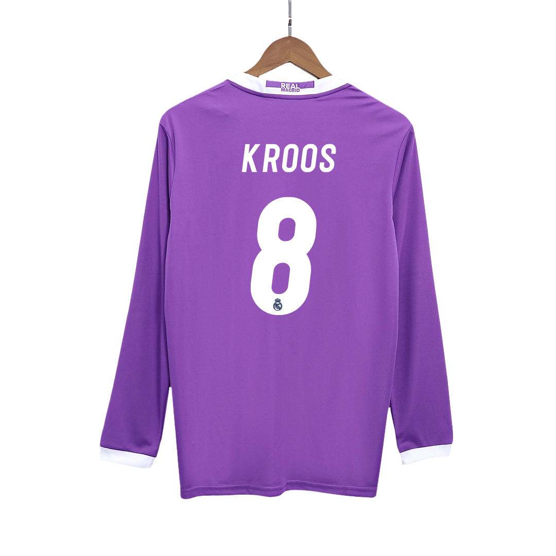 KROOS #8 Real Madrid Retro Jersey Away Long Sleeve Soccer Shirt 2016/17
