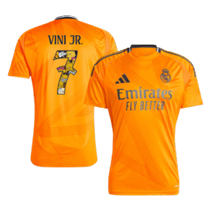 VINI JR. #7 Real Madrid Soccer Jersey Away Custom Shirt Bear Champ Font