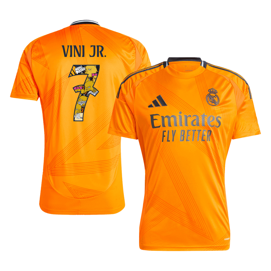 VINI JR. #7 Real Madrid Soccer Jersey Away Custom Shirt Bear Champ Font
