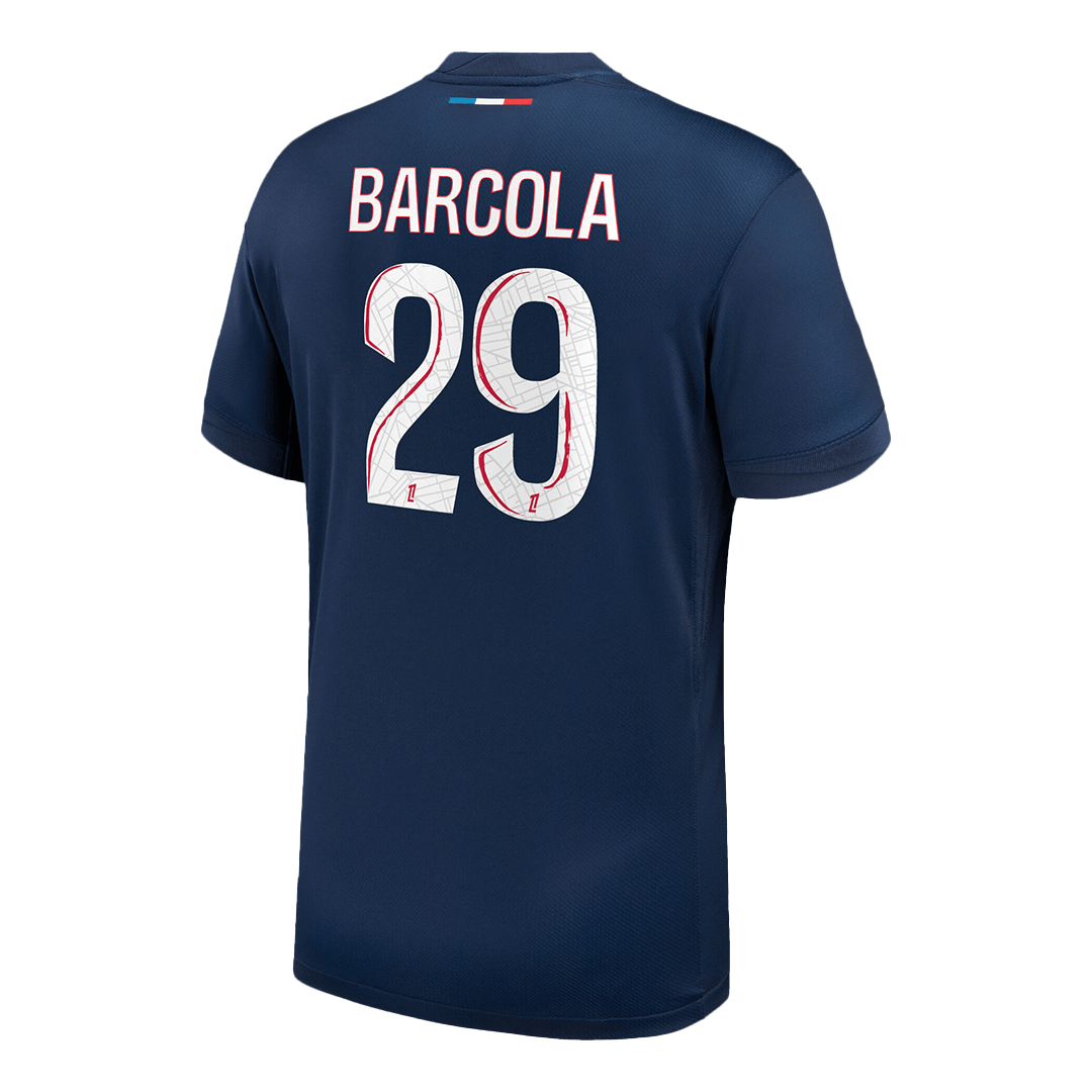 PSG BARCOLA #29 Soccer Jersey Home Custom Shirt - Image 3