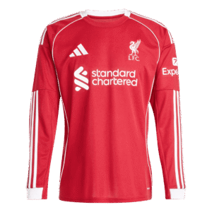 Liverpool Long Sleeve Jersey Home 2025/26 Football Shirt