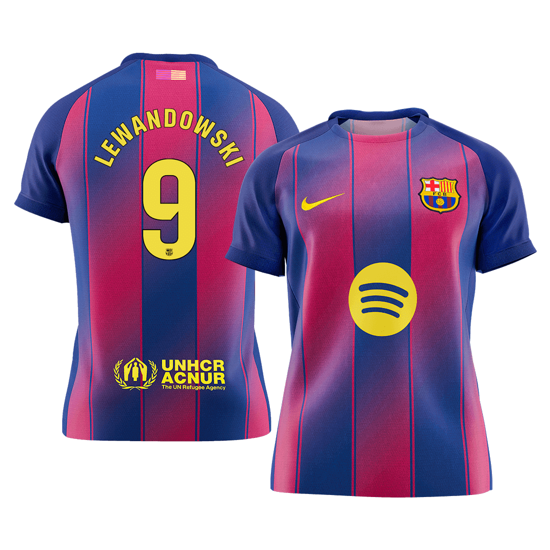 LEWANDOWSKI #9 Barcelona Soccer Jersey Home Custom Shirt 2025/26