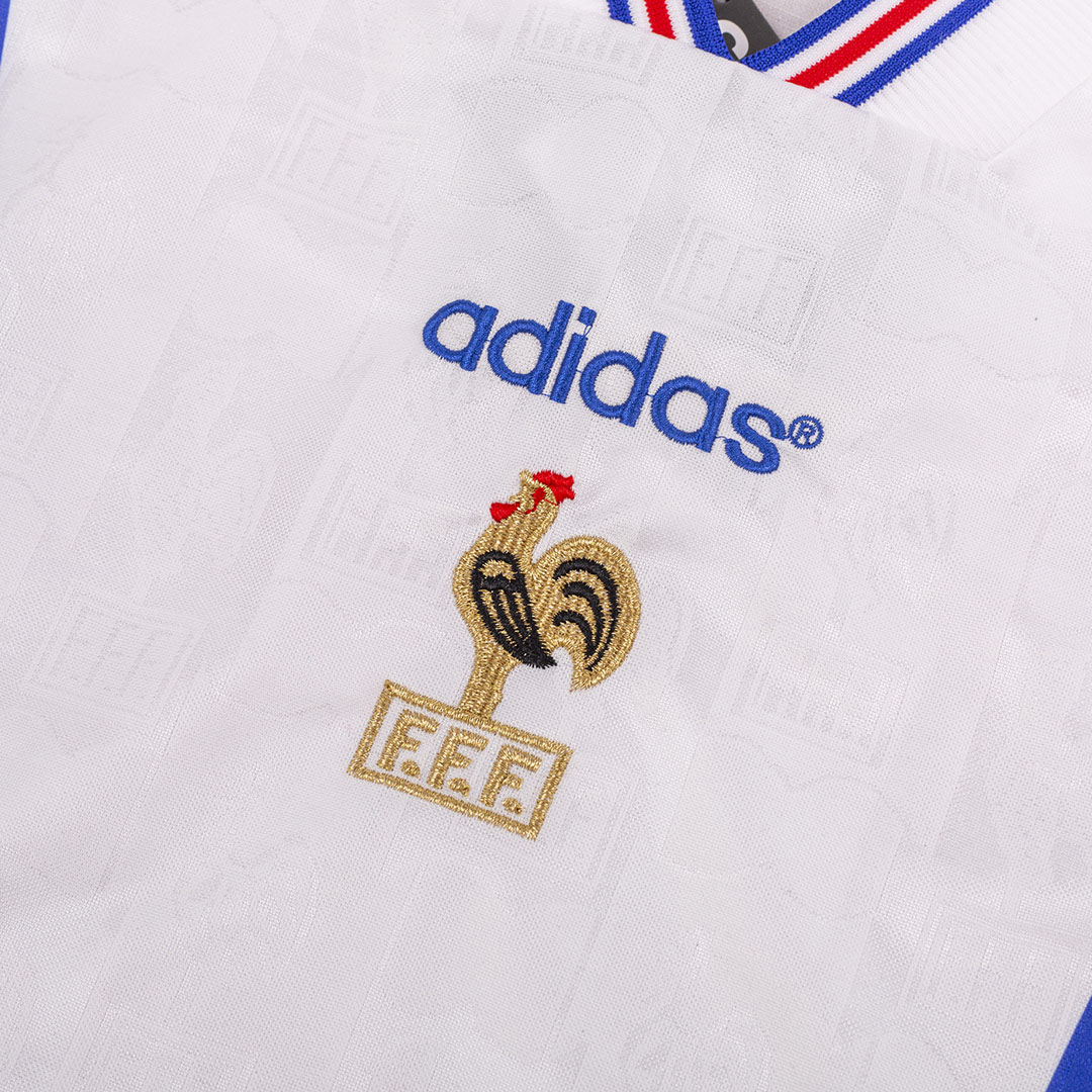 France Retro Jersey Away Soccer Shirt 1996 - Image 4