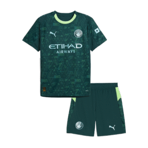 Kids Manchester City Custom Fourth Away Soccer Kits 2025/26