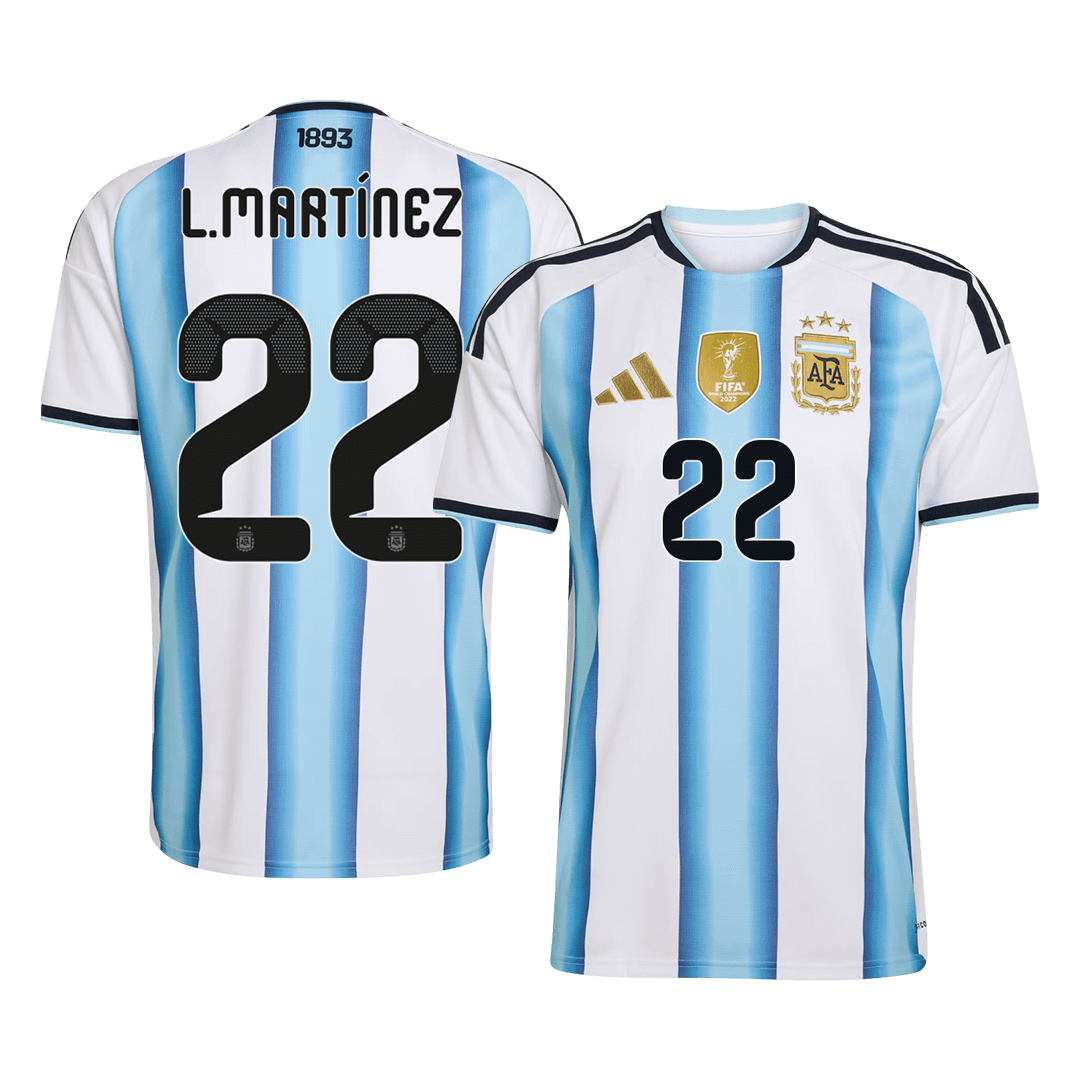 L.MARTÍNEZ #22 Argentina Soccer Jersey Home Shirt World Cup 2026