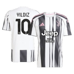 YILDIZ #10 Juventus Soccer Jersey Home Custom Shirt 2025/26