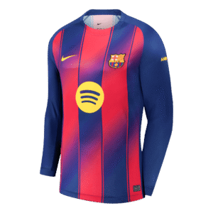 Barcelona Long Sleeve Jersey Home Football Shirt 2025/26