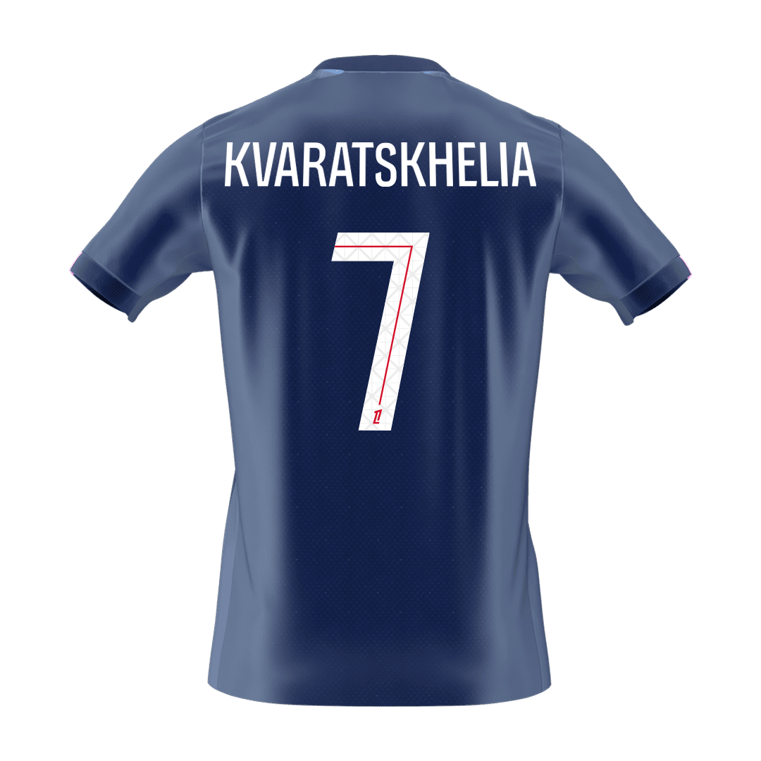 KVARATSKHELIA #7 PSG Soccer Jersey Home 2025/26 Shirt - Image 2