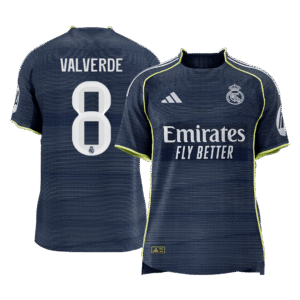 Real Madrid VALVERDE #8 Away Custom Player Version Soccer Jersey 2025/26