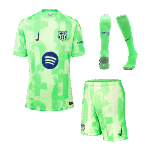 Barcelona Third Away Custom Full Soccer Kit Spotify Logo Without Text