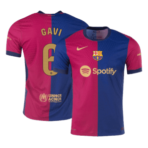 Barcelona GAVI #6 Home Custom Player Version Soccer Jersey