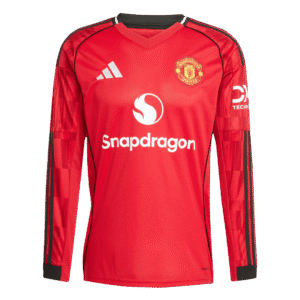 Manchester United Long Sleeve Jersey Home Football Shirt 2025/26
