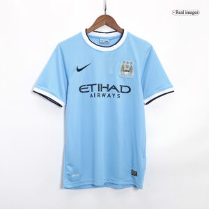 Manchester City Jersey Custom Home Soccer Retro Jersey 2013/14