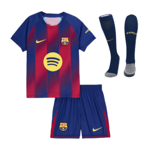 Kids Barcelona Custom Home Full Soccer Kits2025/26