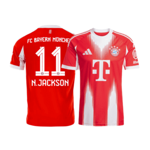 N.JACKSON #11 Bayern Munich Soccer Jersey Home Custom Shirt 2025/26