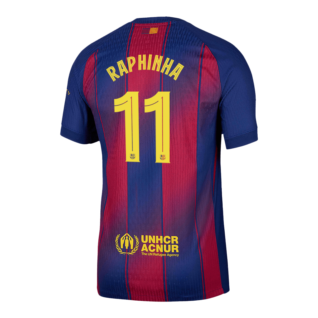 Barcelona RAPHINHA #11 Home Custom Player Version Soccer Jersey 2025/26 - UCL - Image 3