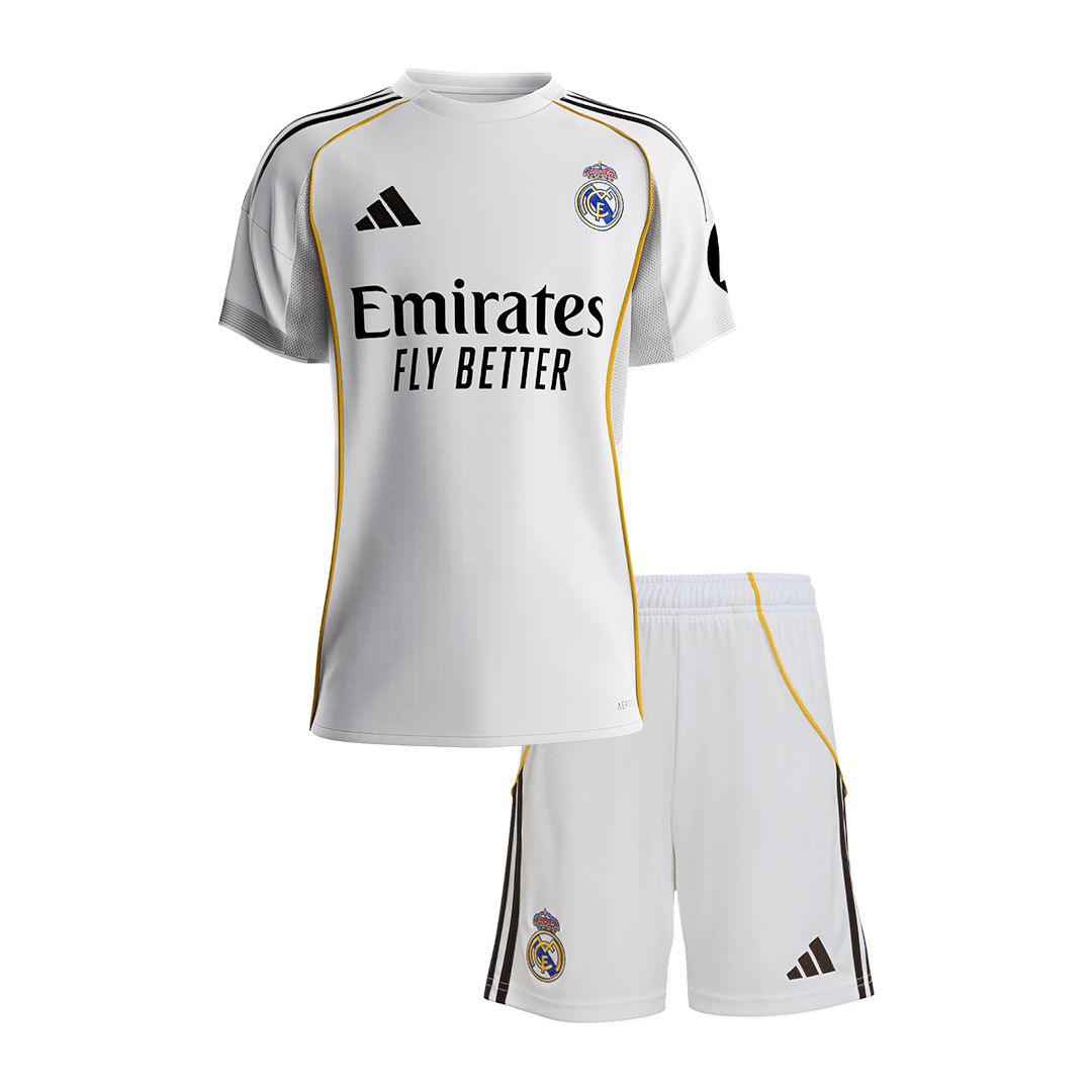 Kids Real Madrid Custom Home Full Soccer Kits2025/26 - Image 3