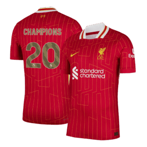 Liverpool CHAMPIONS #20 Custom Player Version Home Soccer Jersey