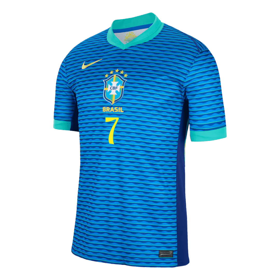 VINI JR. #7 Brazil Soccer Jersey Away Custom Shirt - Image 2
