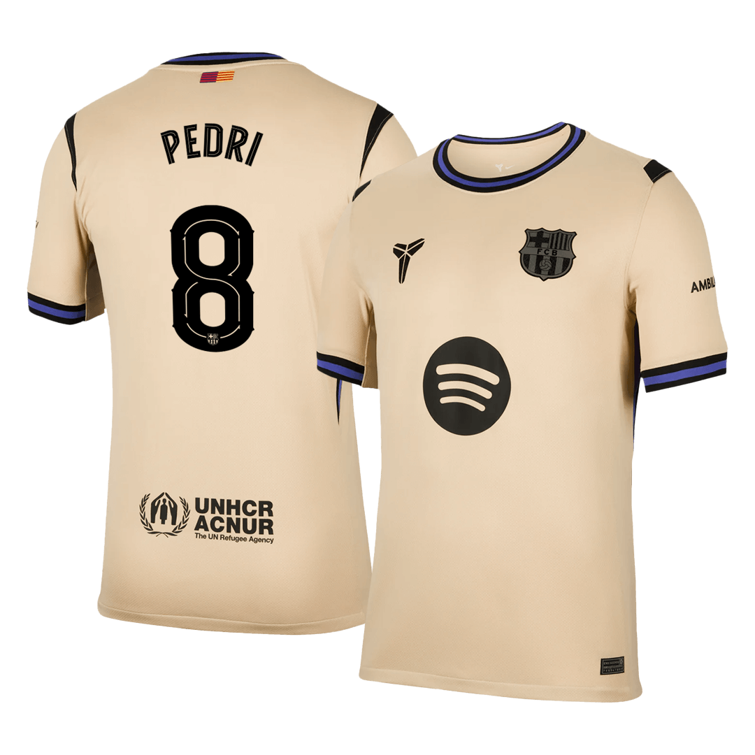 PEDRI #8 Barcelona Soccer Jersey Away Custom Shirt 2025/26 - UCL
