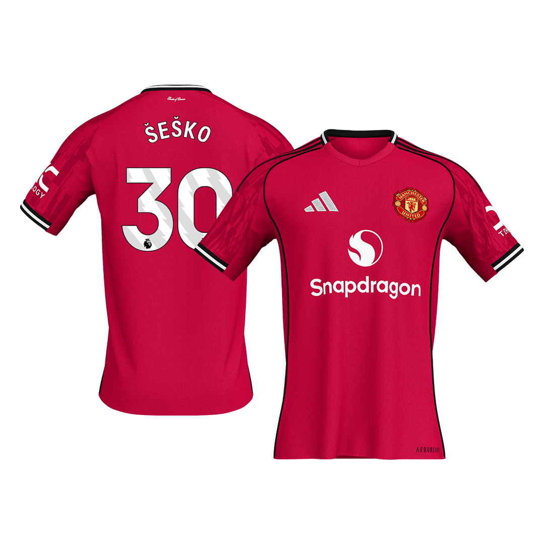 Manchester United Jersey Custom ŠEŠKO #30 Soccer Jersey Home 2025/26