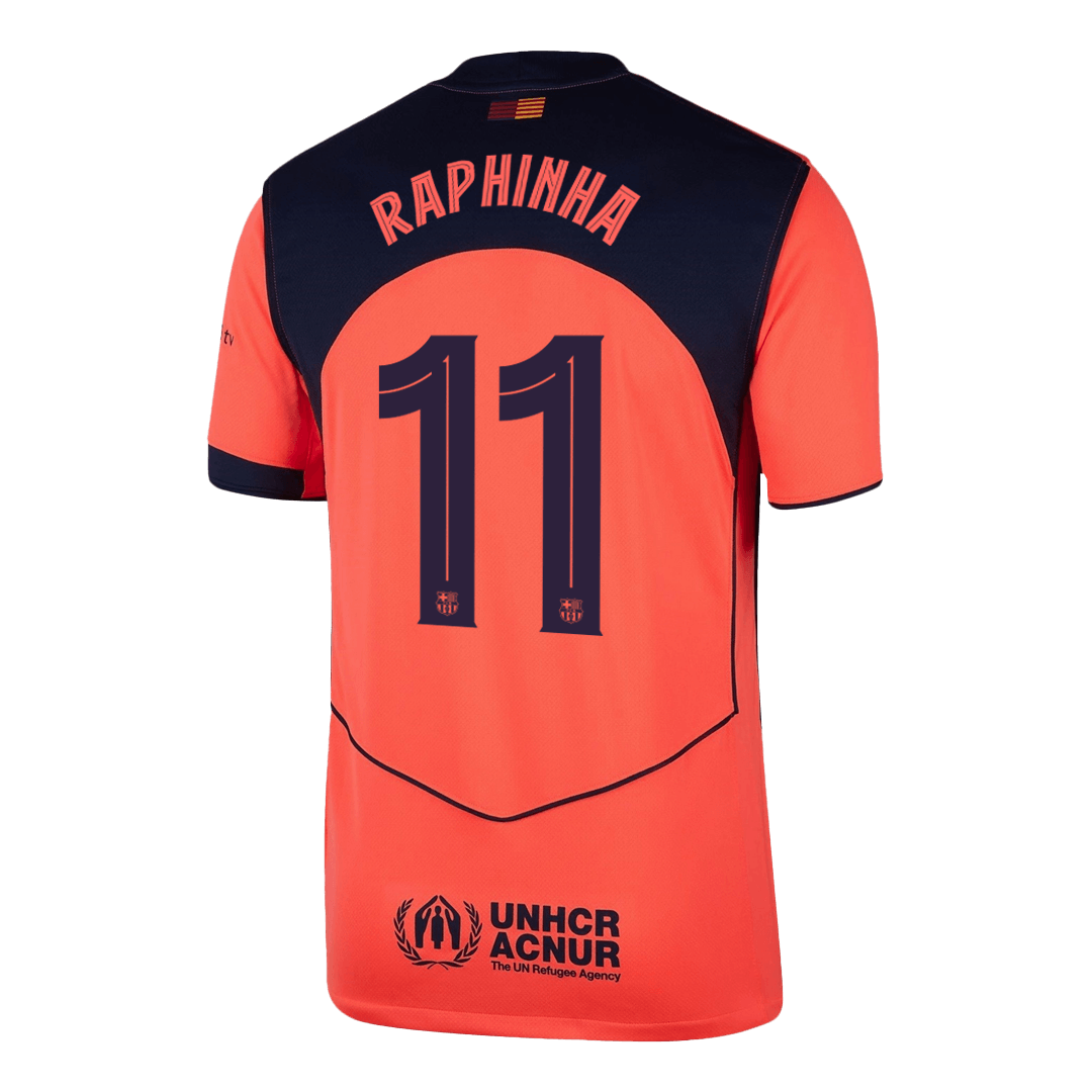 RAPHINHA #11 Barcelona Soccer Jersey Third Away Custom Shirt 2025/26 - UCL - Image 3